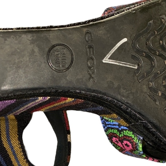 Geox Respira Janira Multicolor Crisscross Wedge Platform Sandals - 9 - Picture 13 of 16